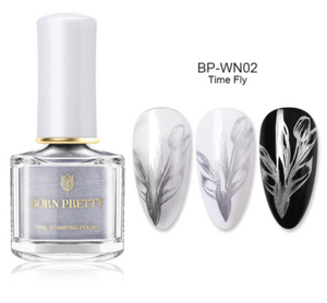 BORN PRETTY ESMALTE ESTAMPAR SILVER