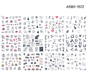 STICKER WATER DECALS A1561-1572