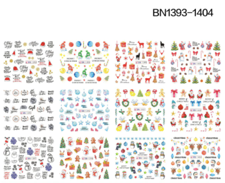 STICKER WATER DECALS BN1393-1404