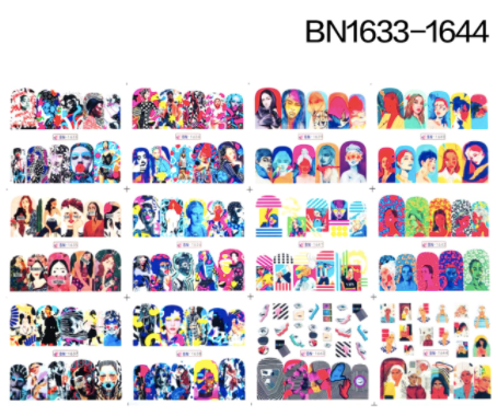 STICKER WATER DECALS BN1633-1644