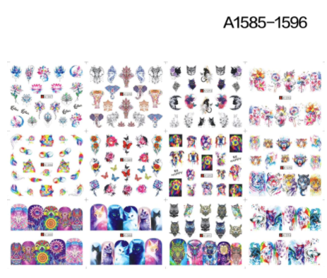 STICKER WATER DECALS A1585-1596