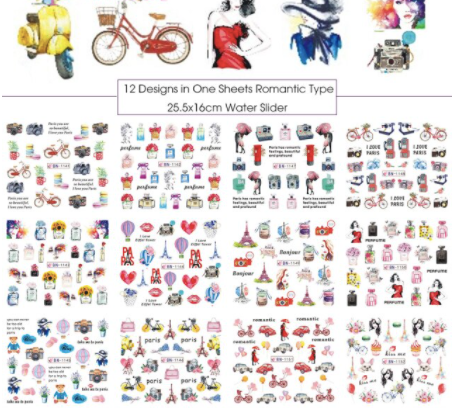 STICKER WATER DECALS BN1141-1152
