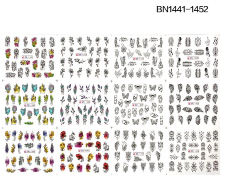 STICKER WATER DECALS BN1441-1452