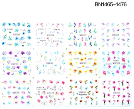 STICKER WATER DECALS BN1465-1476