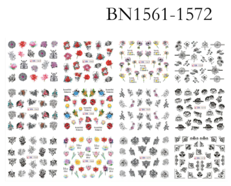 STICKER WATER DECALS BN1561-1572