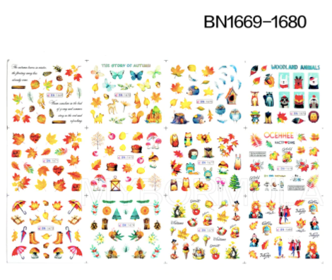 STICKER WATER DECALS BN1669-1680