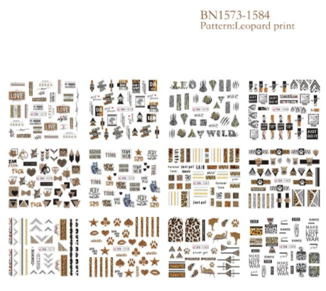 STICKER WATER DECALS BN1573-1584