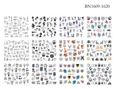 STICKER WATER DECALS BN1609-1620