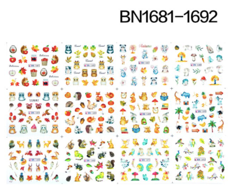 STICKER WATER DECALS BN1681-1692
