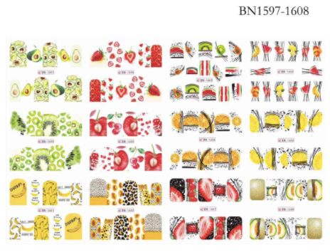 STICKER WATER DECALS BN1597-1608