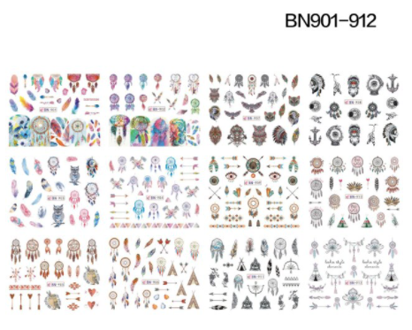 STICKER WATER DECALS BN901-912