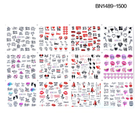 STICKER WATER DECALS BN1489-1500