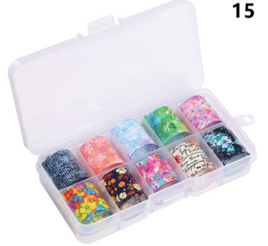 SET FOIL 10 DISEÑOS - FLORES