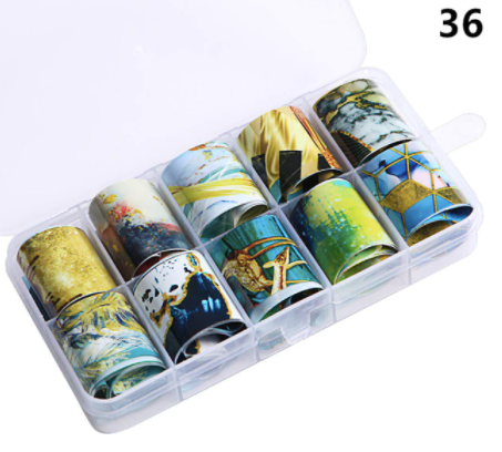 SET FOIL 10 DISEÑOS - AZUL