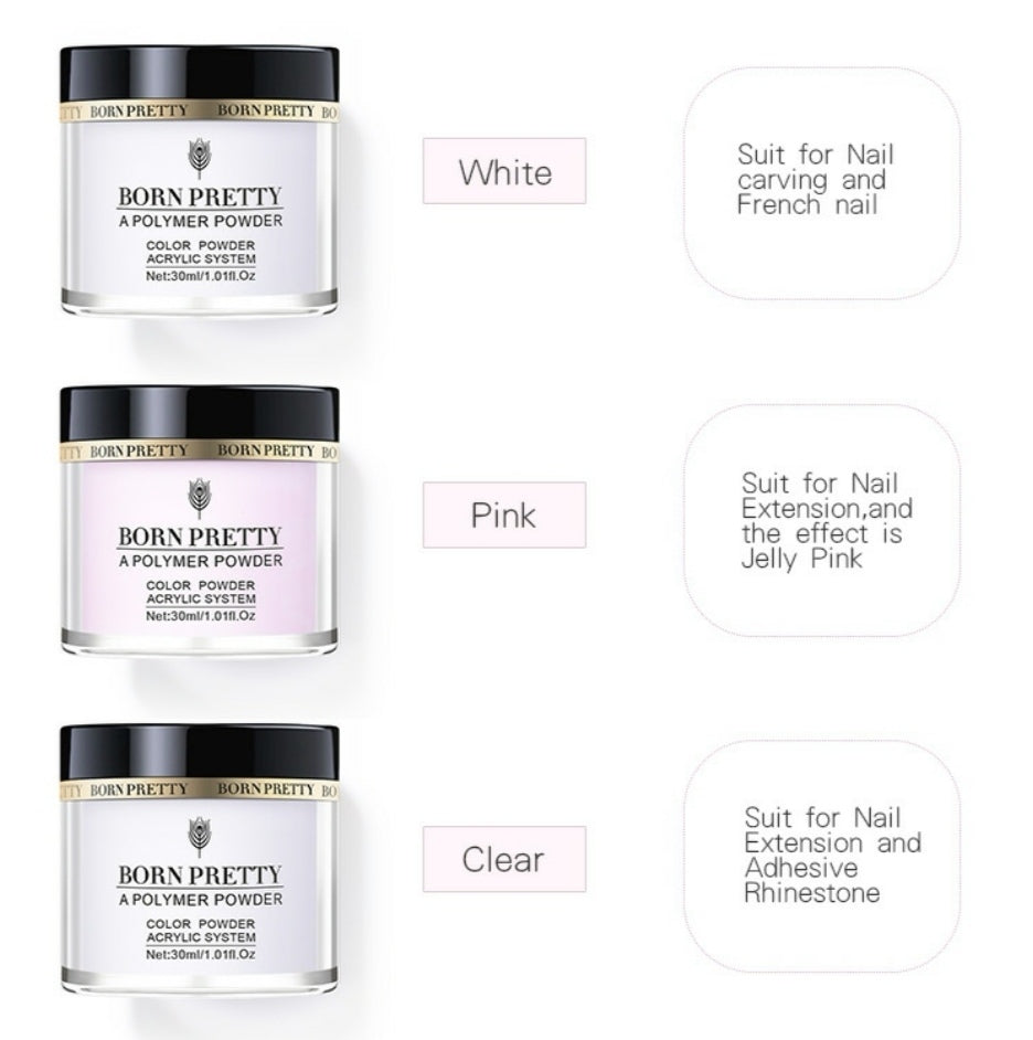 Polvo acrílico Rosa 30ml.