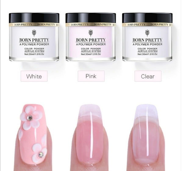 Polvo acrílico blanco 30ml.