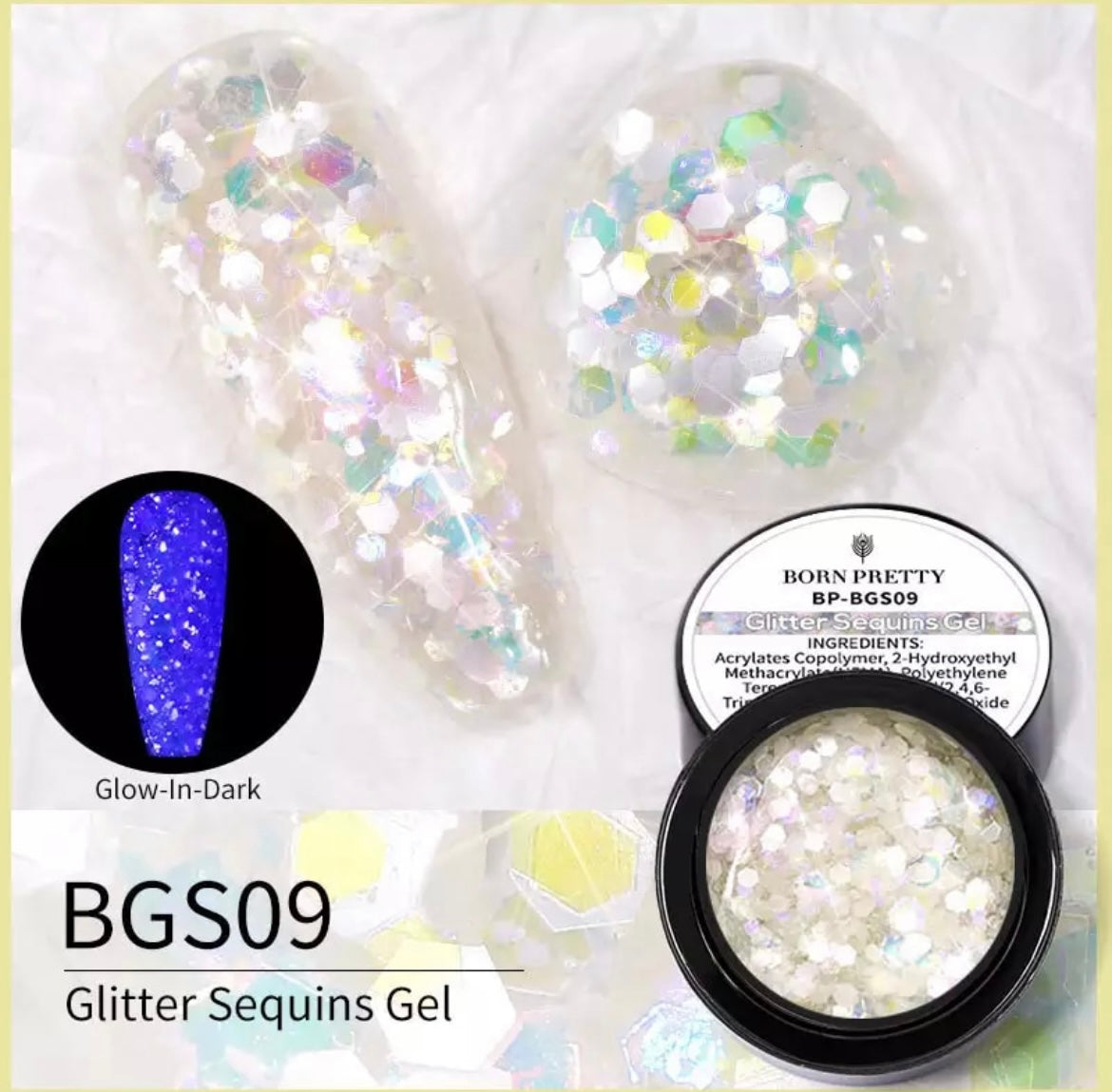 GLITTER LUMINOSO EFECTO REFLECTIVO BGS09